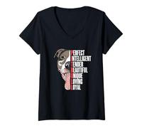 Donna Pitbull Proud Pitbull Owners Top Men Women Kids Maglietta con Collo a V