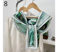 Donna Pittura a Olio Sciarpa Scialle Finto Colletto Stampa Floreale Camicia Capo
