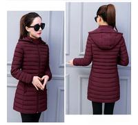 Donna Piumino Cappotto Giacca Imbottito con Cappuccio Trapunta Leggero Parka