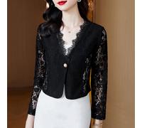 Donna Pizzo Abito Cardigan Corto Scialle Cappotto Coprispalle Giacca Business