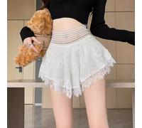 Donna Pizzo Gonna Sottoveste Vita Alta Mini Tutù Sottogonna Irregolare Scivola