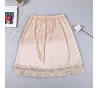 Donna Pizzo Raso Finta Seta Sottoveste Sottogonna Larga Estate Comfort 45cm