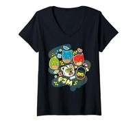 Donna PJ Mask PJM Maglietta con Collo a V
