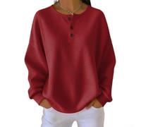 Donna Plaid Manica Lunga Taglie S-2XL Donna Plaid Manica Lunga(Red M) | Design a quadri classico, vestibilità ampia, maniche lunghe, ideale per layering, vivaci