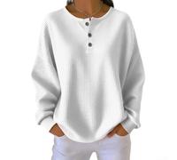 Donna Plaid Manica Lunga Taglie S-2XL Donna Plaid Manica Lunga(White S) | Design a quadri classico, vestibilità ampia, maniche lunghe, ideale per layering, vivaci