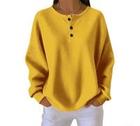 Donna Plaid Manica Lunga Taglie S-2XL Donna Plaid Manica Lunga(Yellow S) | Design a quadri classico, vestibilità ampia, maniche lunghe, ideale per layering, vivaci