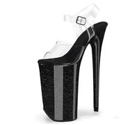Donna Platform Scarpe col tacco Sandali Sexy Ultra tacchi alti Tacco a spillo Trasparente Perlescente Punta aperta Estate Décolleté Per spogliarellista Festa Pole Dancer Palcoscenico Modello 10.23IN(B