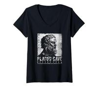 Donna Platos Cave Rescue Team Filosofia Ellenistica Platone Maglietta con Collo a V