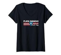 Donna Playa Caracas Porto Rico Maglietta con Collo a V