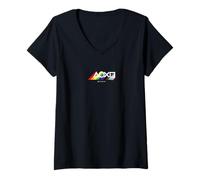 Donna PlayStation Pride LGBTQIA Collection Horizontal Chest Logo Maglietta con Collo a V
