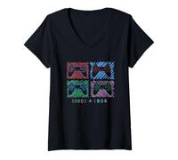 Donna Playstation Since 1994 Sketchbook Doodle Controllers Game Maglietta con Collo a V