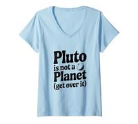 Donna Plutone Non è Un Pianeta Superalo Maglietta con Collo a V