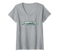 Donna Plymouth State University Panthers Text Maglietta con Collo a V