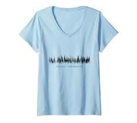 Donna PNW Pacific Northwest Pride Oregon Washington Montana Maglietta con Collo a V