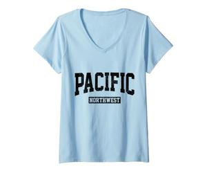 Donna PNW Pacific Northwest Pride Oregon Washington Montana Maglietta con Collo a V