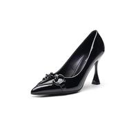 Donna Pointed Toe Closed Mouth Court Shoes Low Top Sexy Career Commuter Work Shoes Elegant Temperament Slip on Smart Party Evening Pumps Black 37