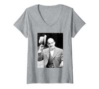 Donna Poirot David Suchet Agatha Christie 1988 Maglietta con Collo a V