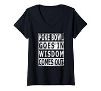 Donna Poke Bowl va in Saggezza esce per Gli Chef delle Hawaii Maglietta con Collo a V