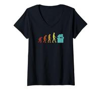 Donna Poker Evolution Texas Holdem Poker Mani Giocatore Poker Maglietta con Collo a V