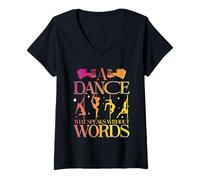 Donna Pole Dance A Dance Sthat Speaks Without Words Maglietta con Collo a V