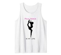 Donna Pole Dance Grafica Figura Silhouette Asta Canotta