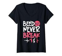 Donna Pole Dance Polerina Bend But Never Break Maglietta con Collo a V