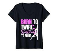 Donna Pole Dance Polerina Maglietta con Collo a V