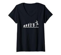 Donna Pole Dancing Evolution Donne Divertente Pole Dance Maglietta con Collo a V