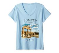 Donna Pompei Italia Donne Souvenir Storia Europea Bambini Ragazzi Ragazza Maglietta con Collo a V