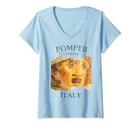 Donna Pompei Souvenir Uomo Donna Italiano Antiche Mura Affreschi Maglietta con Collo a V