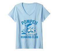 Donna Pompeii Running Club Maglietta con Collo a V