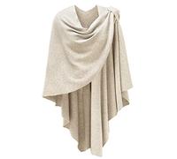 Donna Poncho Involucro dello Scialle Finemente Drappeggiato Lavorato a Maglia del Cardigan del Capo Anteriore Trasversale Sciarpa per Tempo Freddo/Aria condizionata Places