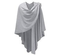 Donna Poncho Involucro dello Scialle Finemente Drappeggiato Lavorato a Maglia del Cardigan del Capo Anteriore Trasversale Sciarpa per Tempo Freddo/Aria condizionata Places