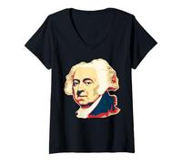 Donna Pop Art di John Adams Maglietta con Collo a V