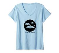 Donna Portami Via da Qui (Alien UFO Graphic) Maglietta con Collo a V