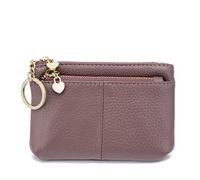 Donna Portamonete Borsello in vera pelle con Portachiavi Coin Purse（Viola）