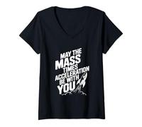 Donna Possa l'accelerazione dei Tempi di Massa Essere con Te Fisica Maglietta con Collo a V