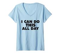 Donna Posso Fare Questo Tutto Maglietta con Collo a V