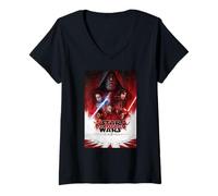 Donna Poster Star Wars The Last Jedi Movie Maglietta con Collo a V