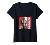 Donna Postpunk Ragazza Maglietta con Collo a V