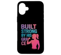 Donna potente dicendo femminismo religioso cristiano fede Custodia per iPhone 16 Plus