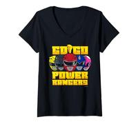 Donna Power Rangers Go Go Maglietta con Collo a V