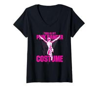 Donna Power Rangers This Is My Pink Ranger Costume Battle Pose Maglietta con Collo a V