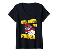Donna Power Rangers Unleash The Power Maglietta con Collo a V