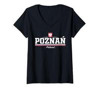 Donna Poznan Poland/Polska Maglietta con Collo a V