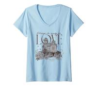 Donna Practical Magic 2 Always Be Ready for Love Maglietta con Collo a V