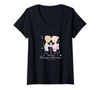 Donna Precious Moments Friendship is Soda-Licious Valentine's Date Maglietta con Collo a V