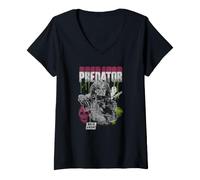 Donna Predator Held Over Maglietta con Collo a V