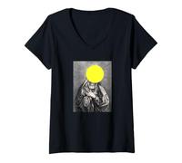 Donna Preghiera della Madonna dello sprazzo di Sole Maglietta con Collo a V