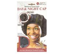 Donna Premium Collection Berretto da giorno e da notte in raso di seta nero